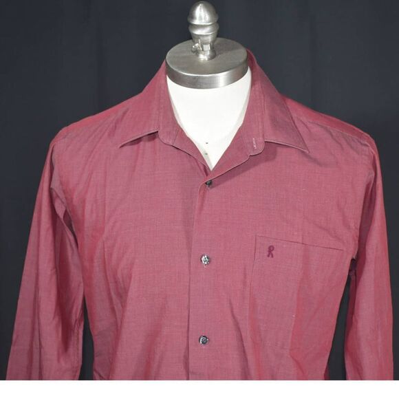 Roberta di Camerino Brick Red Button Up Shirt - 39 / M - Picture 2 of 4